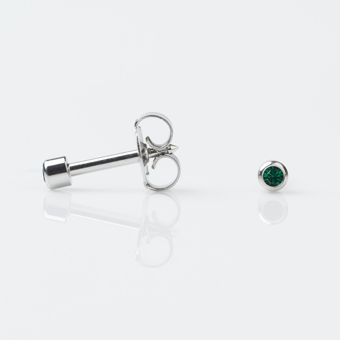 STUDEX Plus Stainless Steel Bezel – May Emerald - Dozen Pack