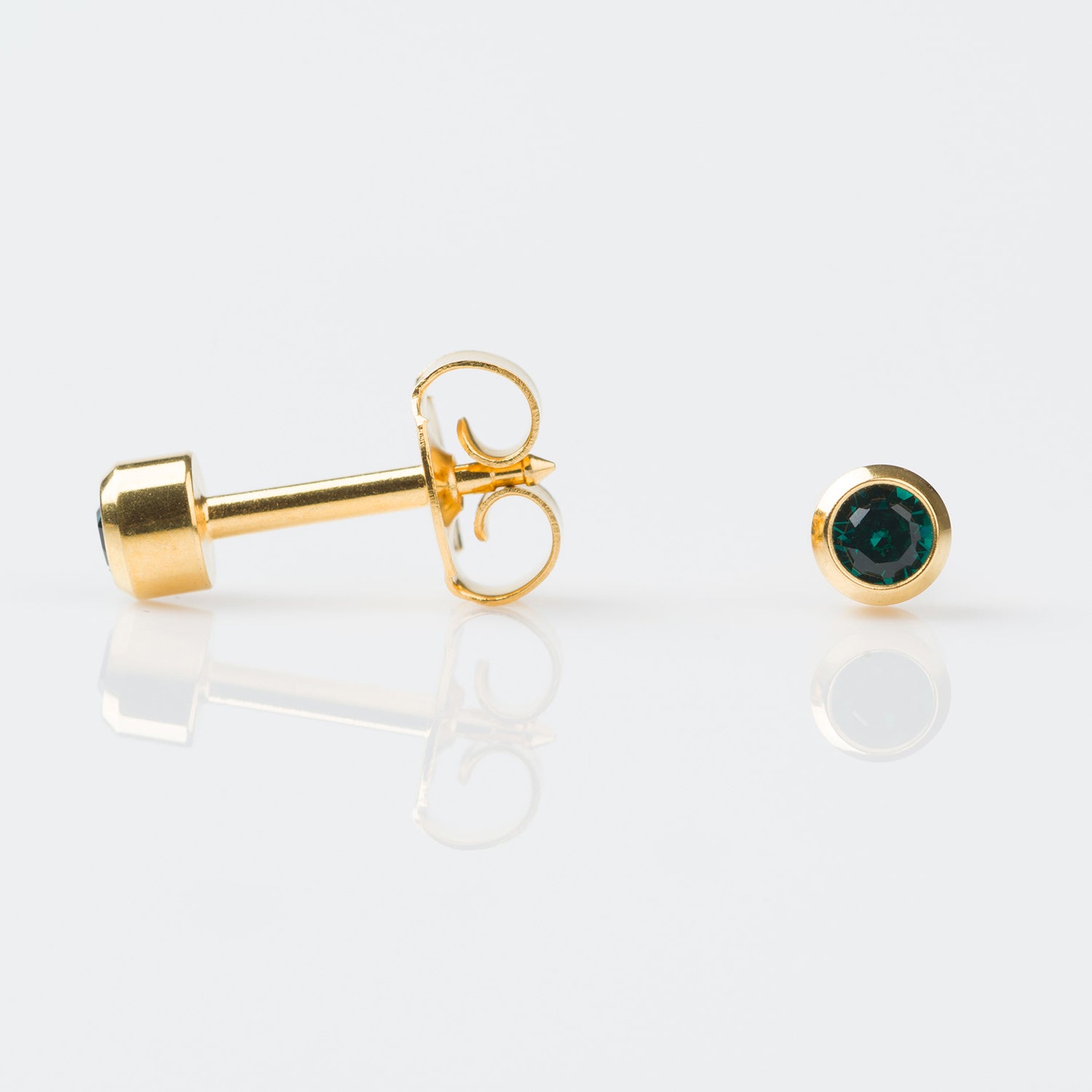 Amazon.com: Ear Piercing Earrings Gold Mini 3mm Round Ball Studs 