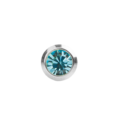 STUDEX Plus Stainless Steel Bezel – March Aquamarine - Dozen Pack