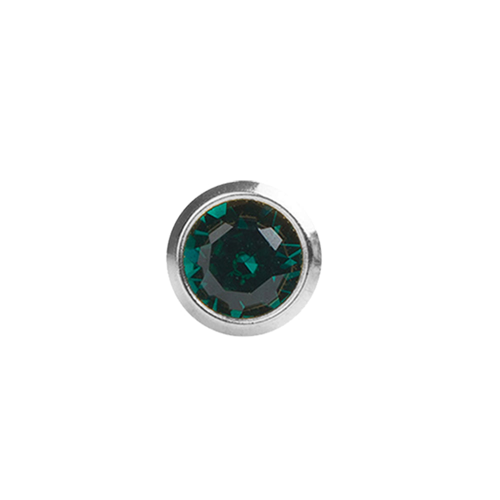 STUDEX Plus Stainless Steel Bezel – May Emerald - Dozen Pack