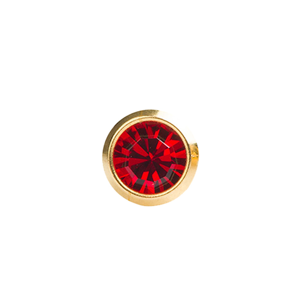 STUDEX Plus Gold Plated Bezel – July Ruby - Dozen Pack