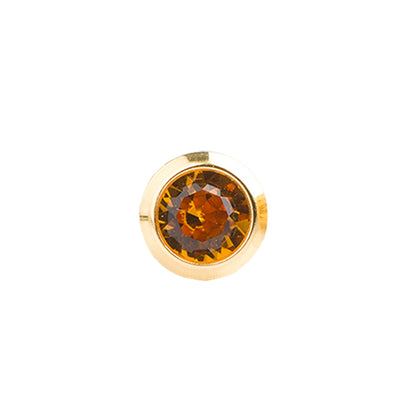 STUDEX Plus Gold Plated Bezel – November Topaz - Dozen Pack