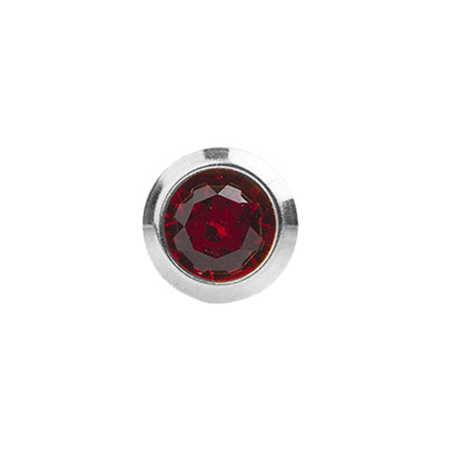 STUDEX Plus Stainless Steel Bezel – January Garnet - Dozen Pack