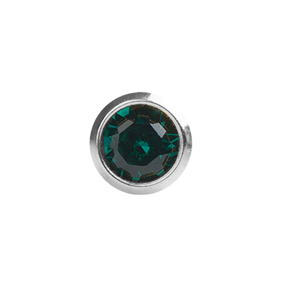 STUDEX Plus Stainless Steel Bezel – May Emerald - Dozen Pack