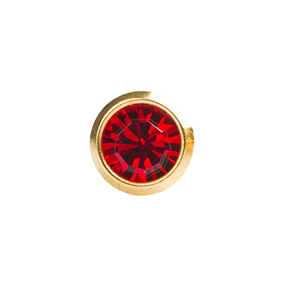 STUDEX Plus Gold Plated Bezel – July Ruby - Dozen Pack