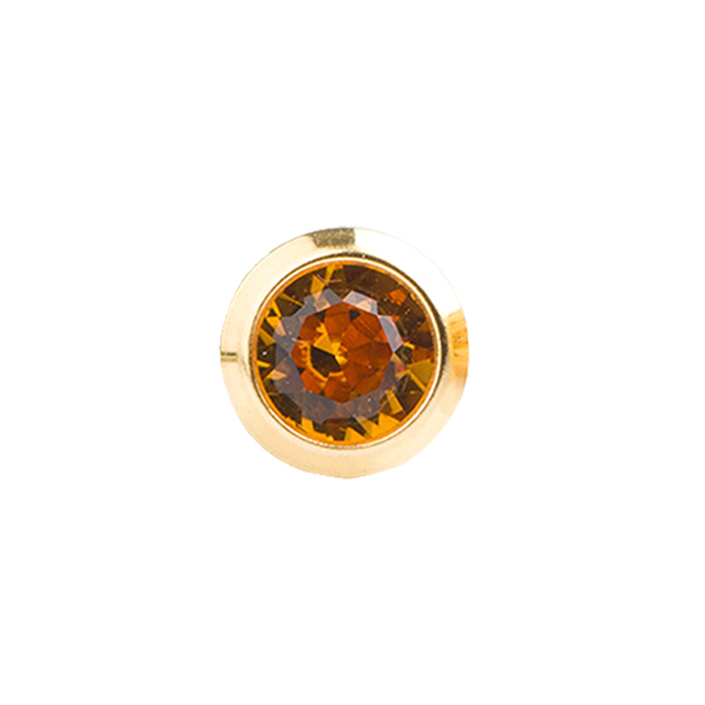 STUDEX Plus Gold Plated Bezel – November Topaz - Dozen Pack