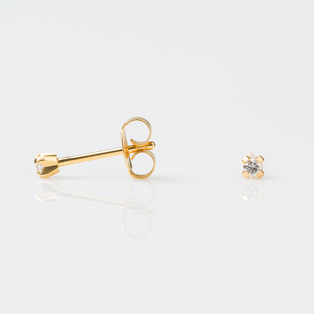 Studex Sensitive Gold Plated Tiff. 2mm Cubic Zirconia