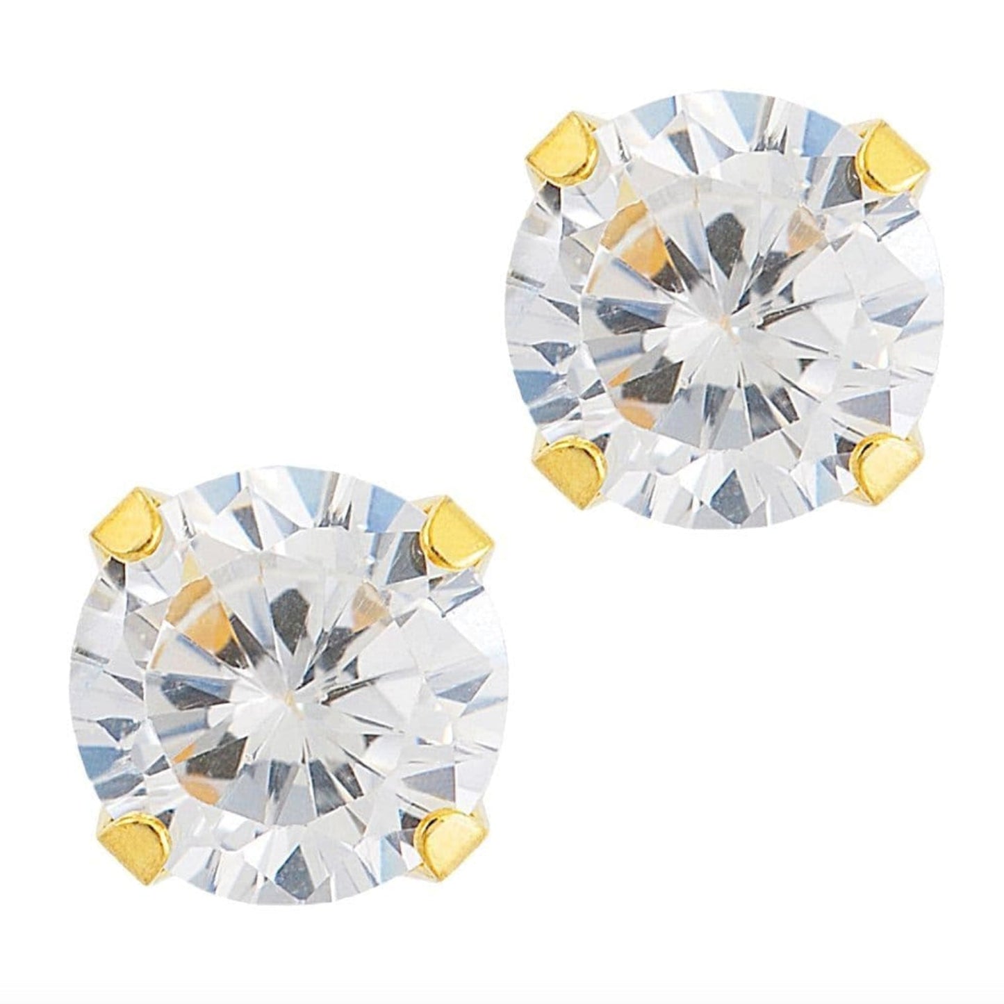 Studex Sensitive Gold Plated Tiff. 6mm Cubic Zirconia