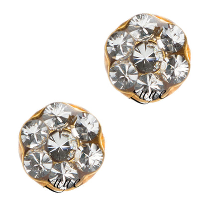 Studex Plus Large 5mm Gold Plated Daisy April Crystal Ear Piercing Earrings