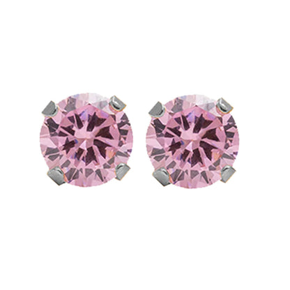 Studex Sensitive Stainless Steel Tiff. 6mm Pink Cubic Zirconia