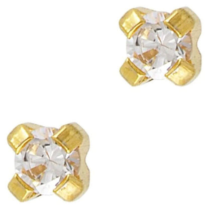 Studex Sensitive Gold Plated Tiff. 2mm Cubic Zirconia