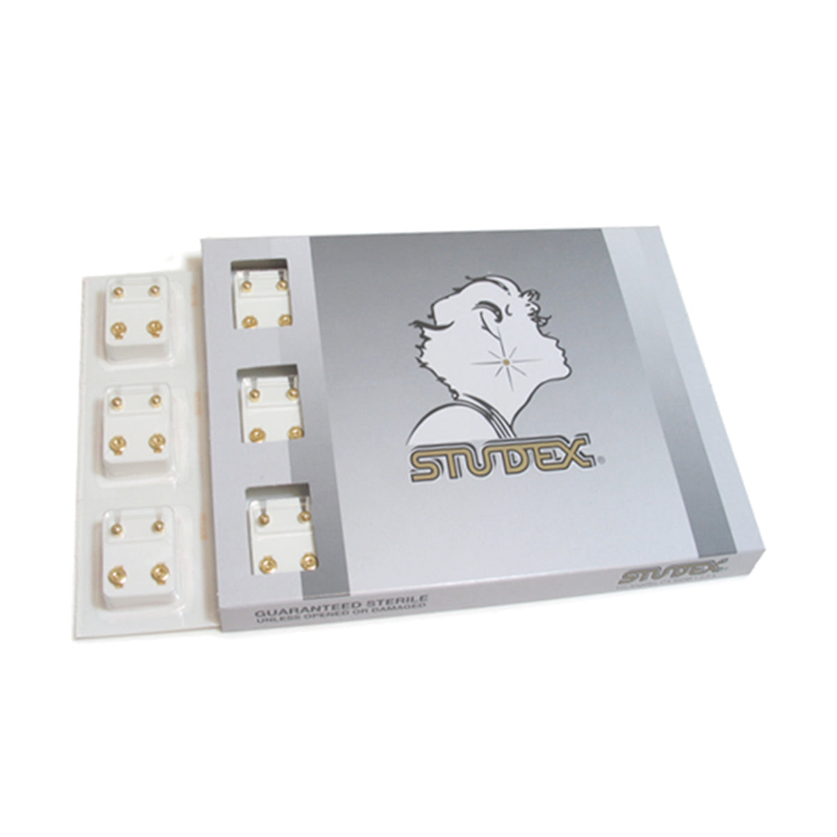 STUDEX Plus Gold Plated Bezel – October Rose - Dozen Pack