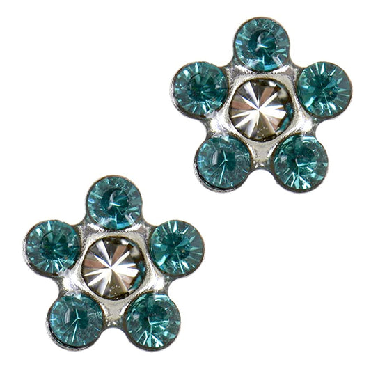 Studex Sensitive Stainless Steel Daisy Blue Zircon – Crystal