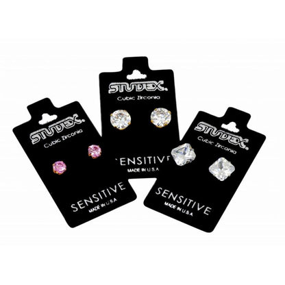 Studex Sensitive Stainless Steel Clear Glitter Heart